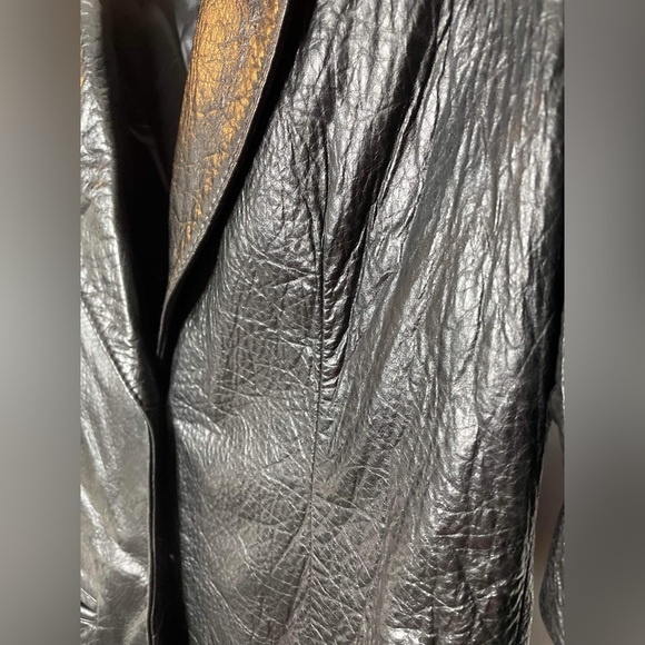 Ann Demeulemeester black Belgium, leather jacket blazer size 38 - Picture 10 of 10